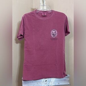 Deep Rose Distressed New Orleans Voo Doo T-Shirt Sz S